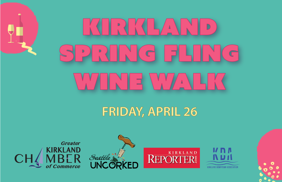 Kirkland spring wine walk 2019 poster